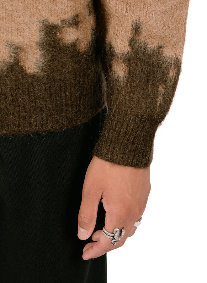 Mohair Splatter Sweater Taupe