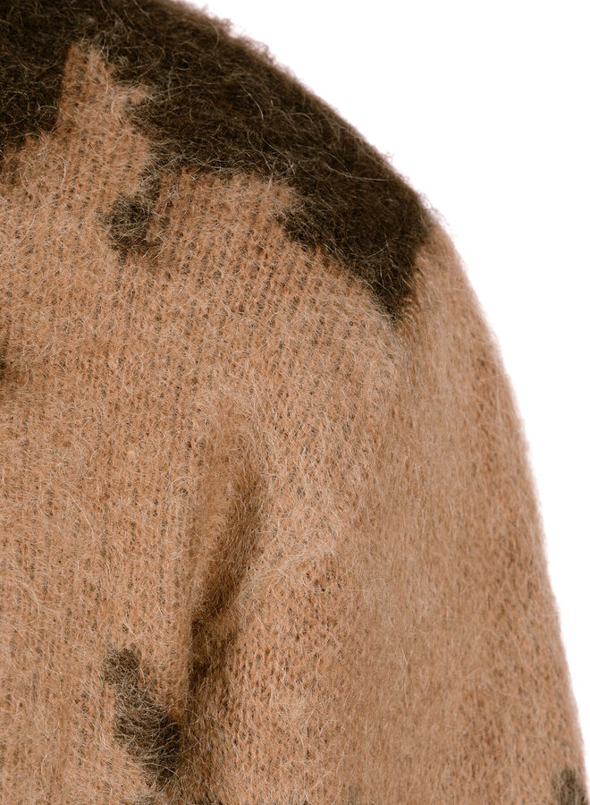 Mohair Splatter Sweater Taupe
