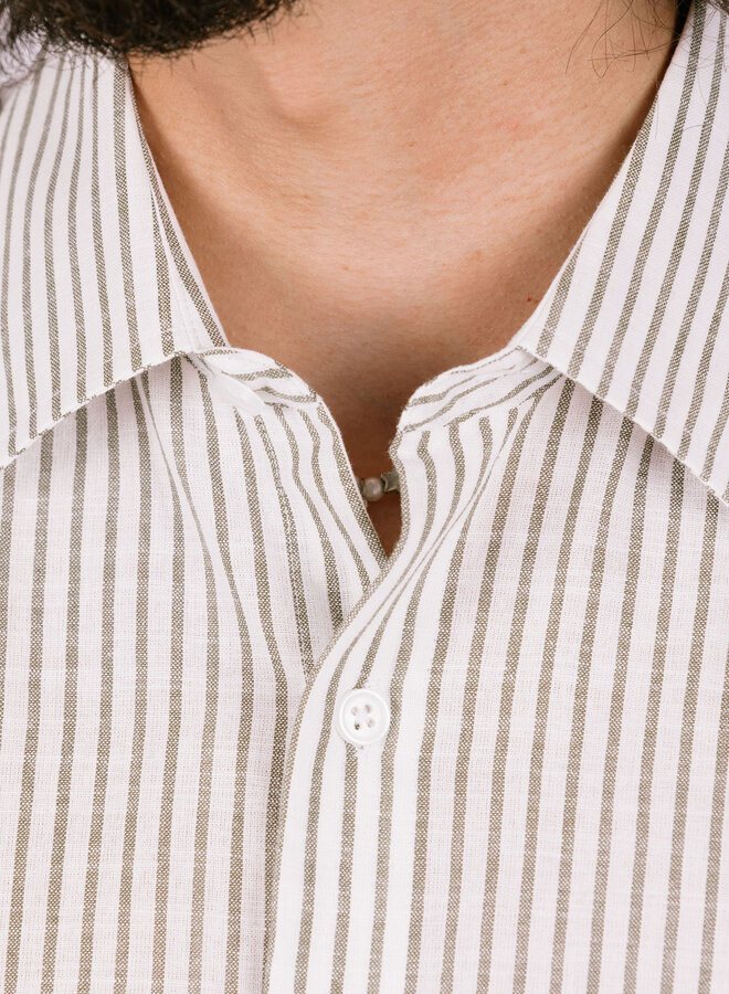 Green Striped Shirt