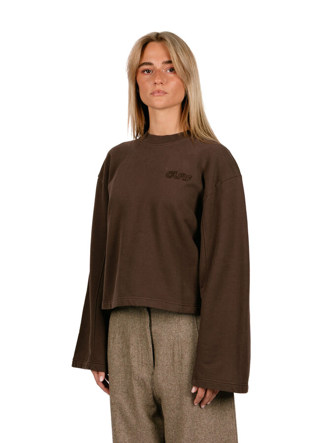 Retro Logo Crewneck Chocolate Plum