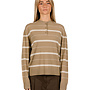 Striped Knitted Polo Chocolate Chip