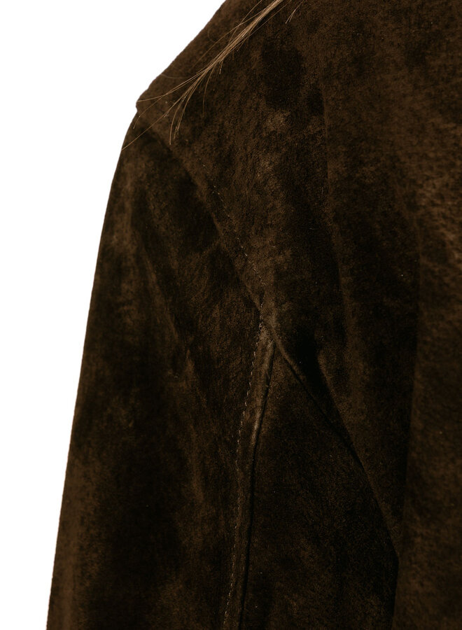 Suede Jacket/Chocolate Plum