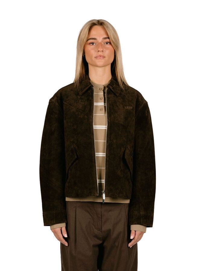 Suede Jacket/Chocolate Plum Women