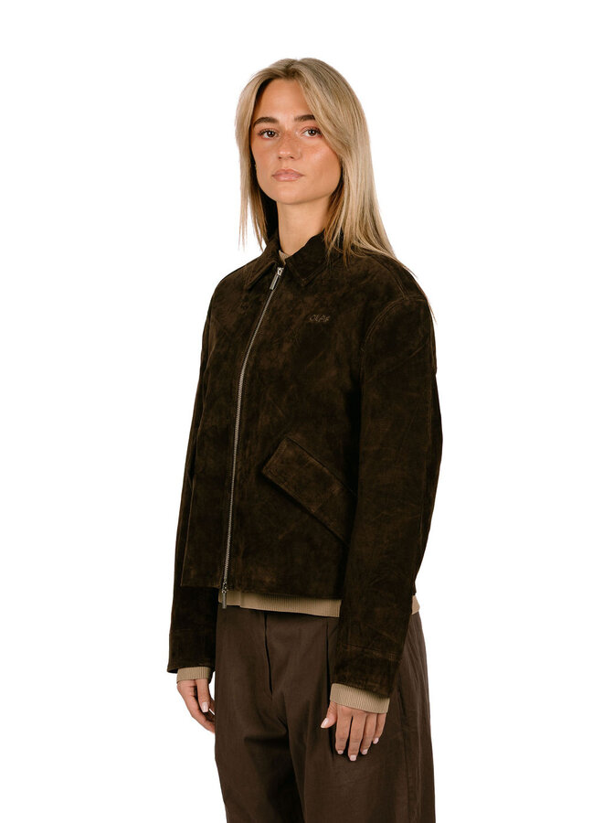 Suede Jacket/Chocolate Plum