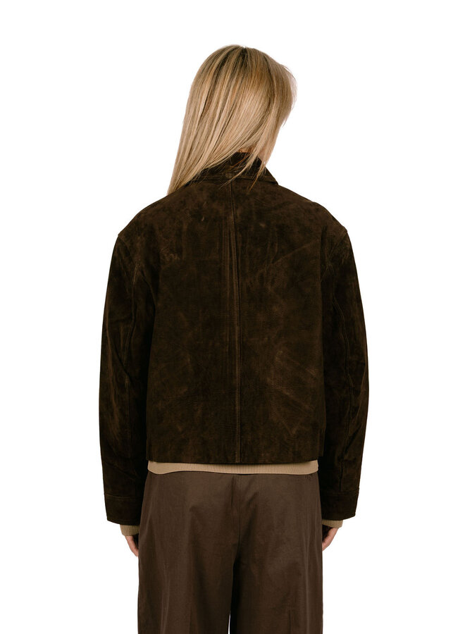 Suede Jacket/Chocolate Plum