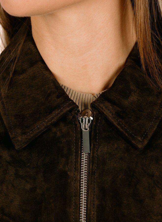 Suede Jacket/Chocolate Plum Women