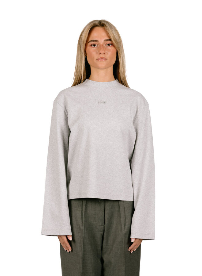 Retro Logo LS Tee Heather Grey