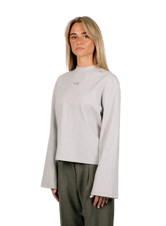 Retro Logo LS Tee Heather Grey