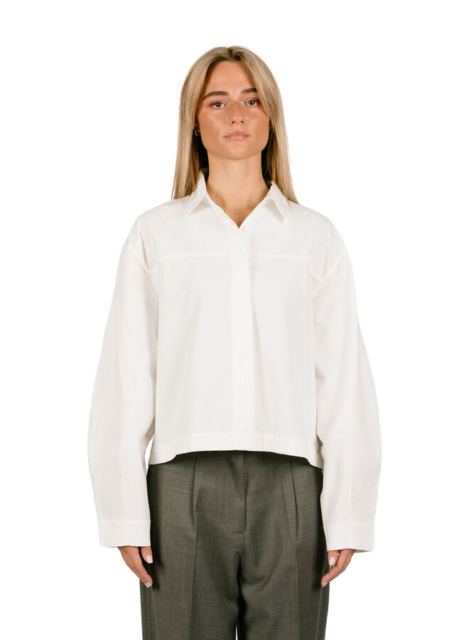 Retro Logo Boxy Shirts Optical White