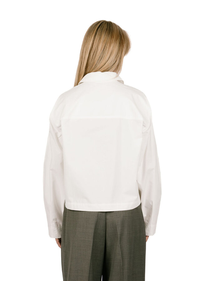 Retro Logo Boxy Shirts Optical White