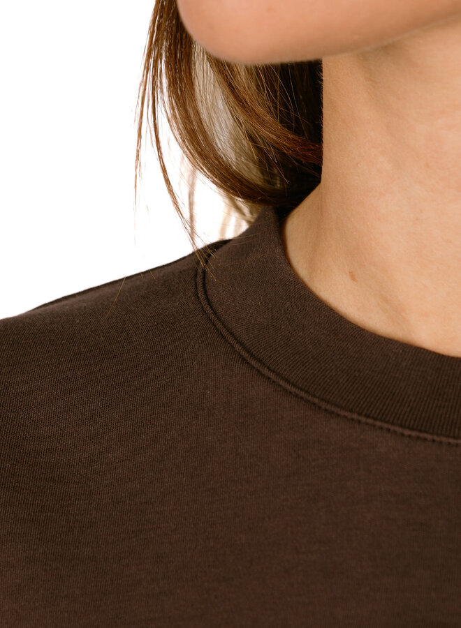 Retro Logo Boxy Tee Chocolate Plum