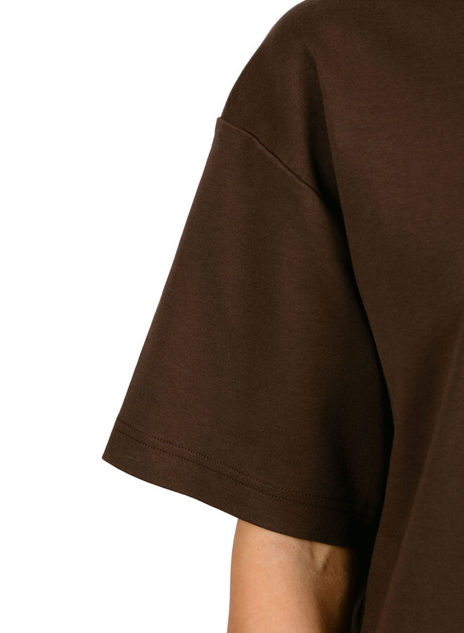Retro Logo Boxy Tee Chocolate Plum