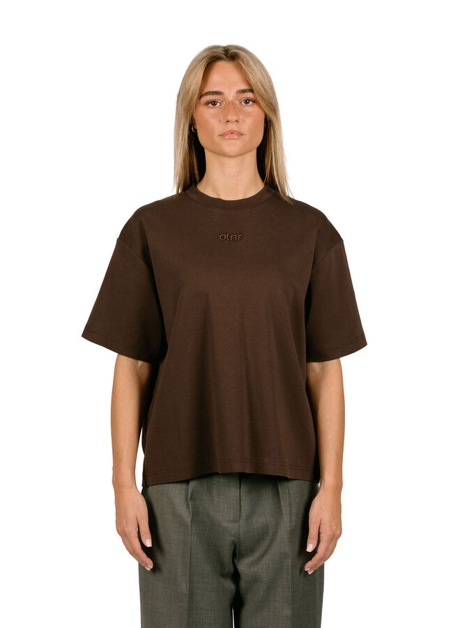Retro Logo Boxy Tee Chocolate Plum