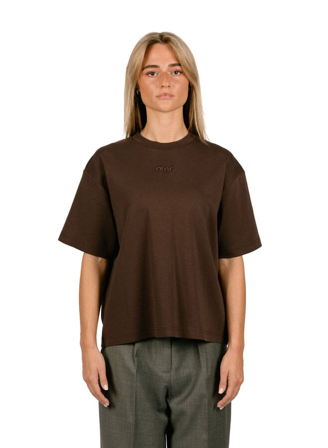 Retro Logo Boxy Tee Chocolate Plum