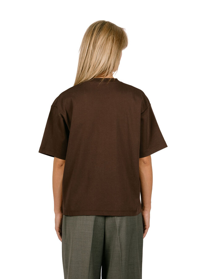 Retro Logo Boxy Tee Chocolate Plum