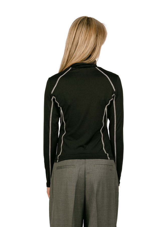 Nalia Turtle Neck Top Black