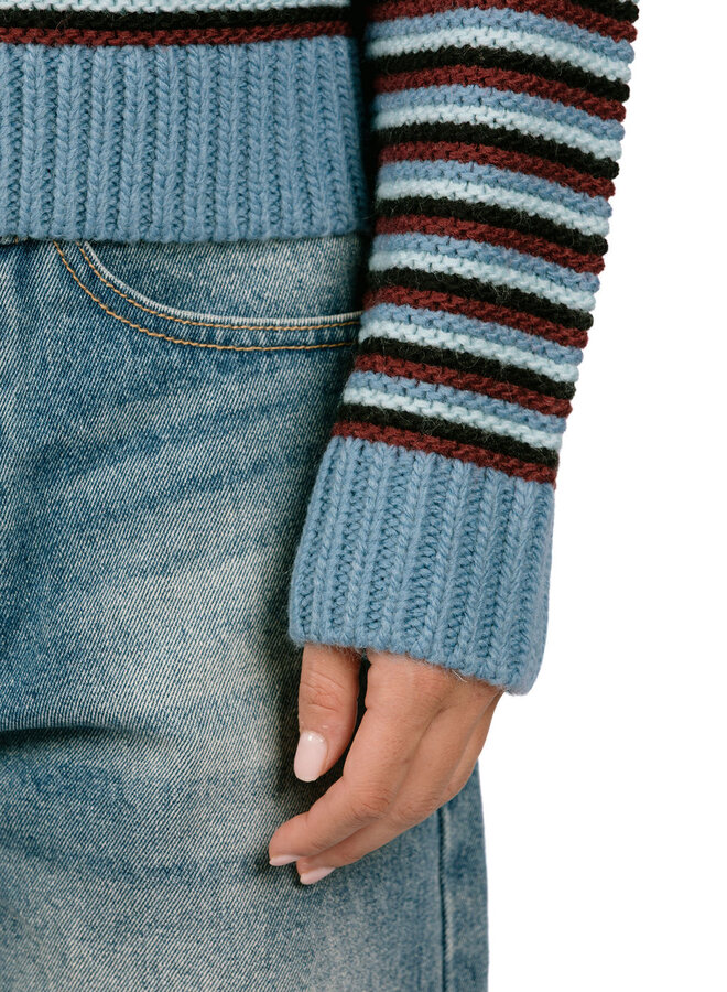 Colette Polo Sweater Coronet Blue Multi