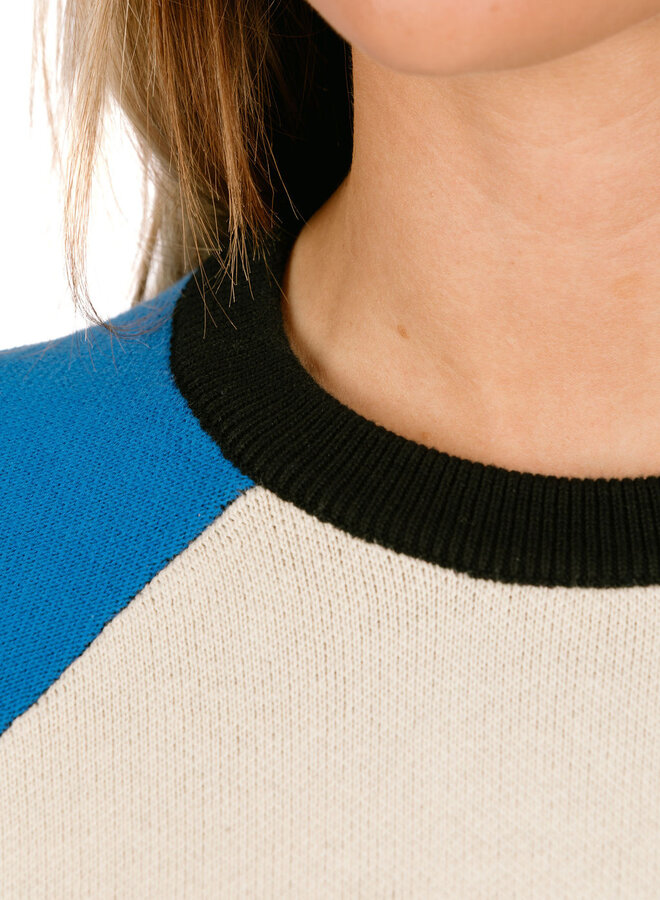 Angie Crew Sweater Cream Multi