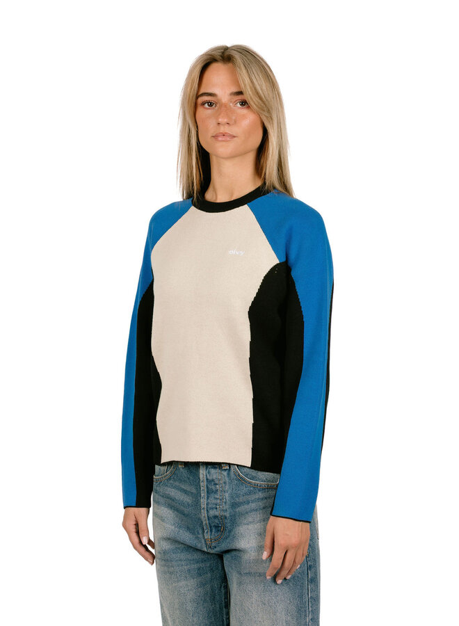 Angie Crew Sweater Cream Multi