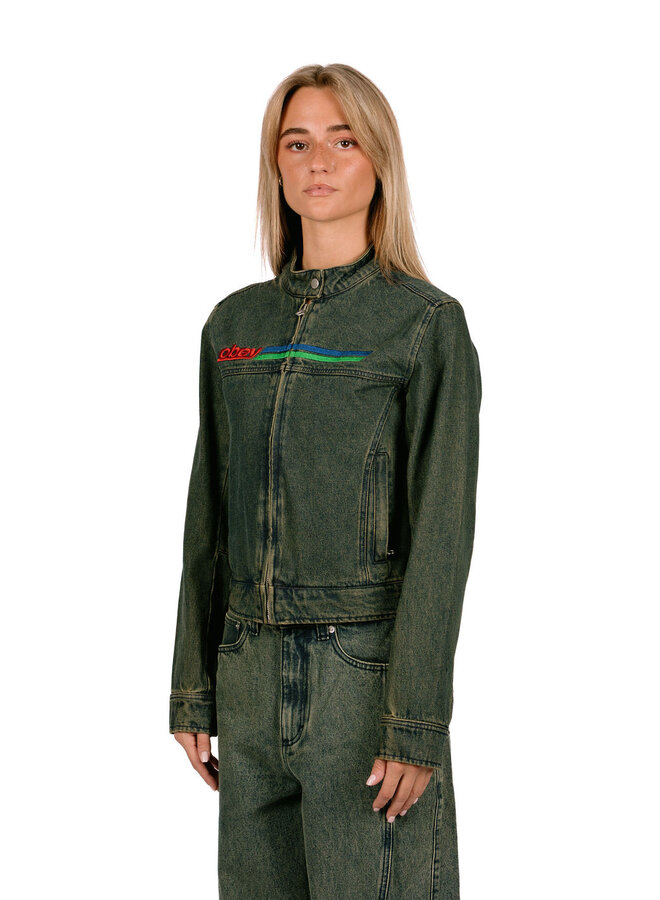Rove Moto Jacket Yellow Tint Wash