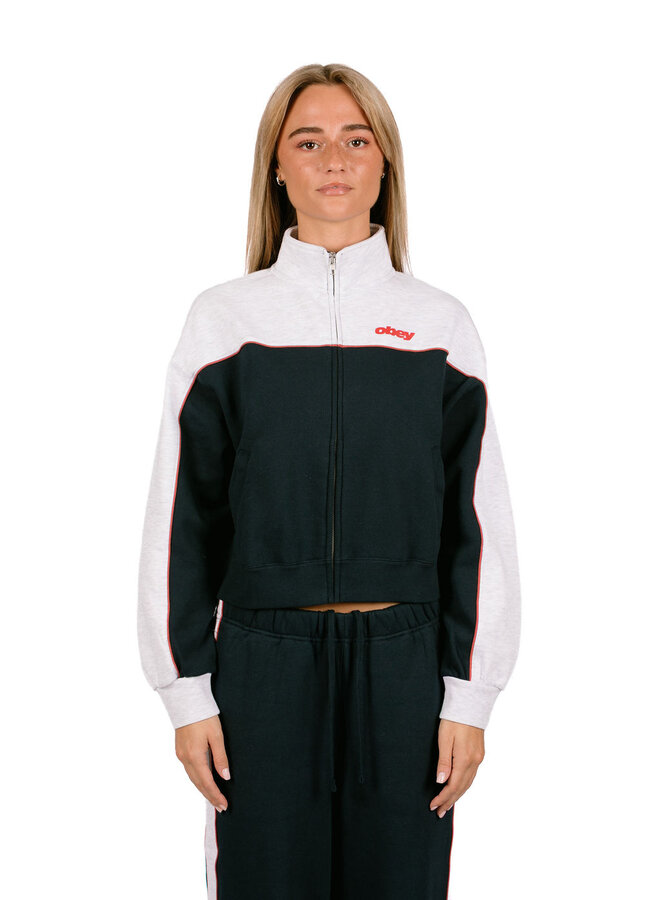 Zeno Mock Neck Zip Up Dark Navy Multi