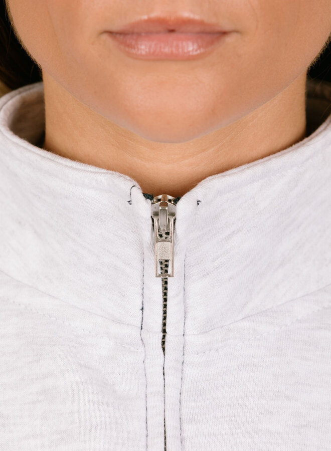 Zeno Mock Neck Zip Up Dark Navy Multi