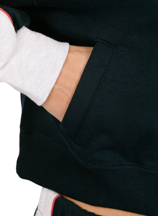 Zeno Mock Neck Zip Up Dark Navy Multi