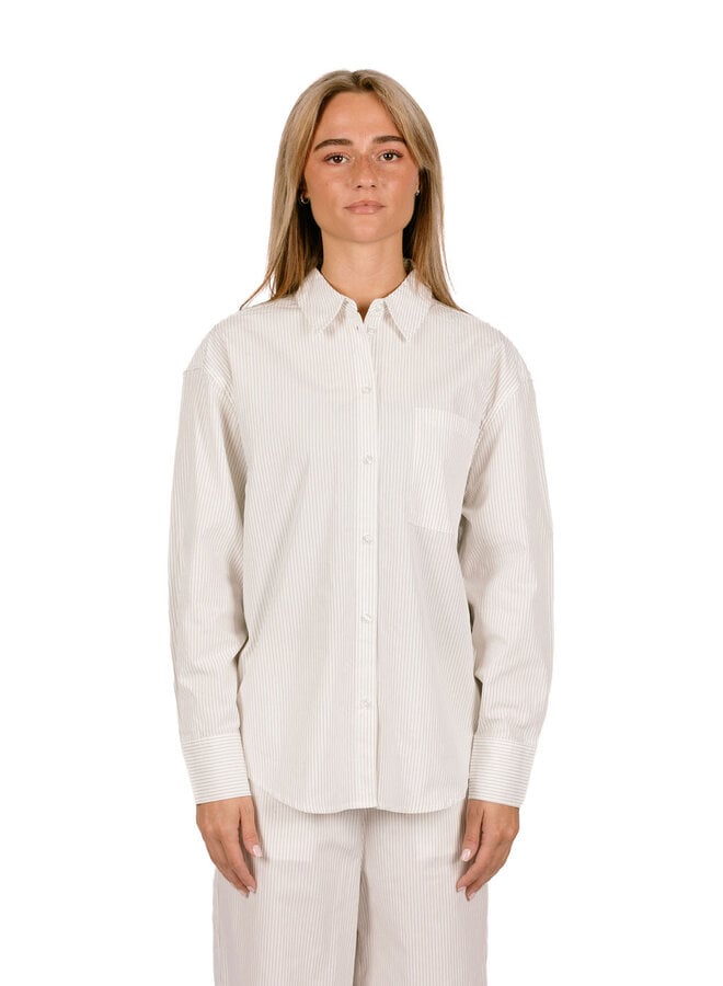 Stripe Oversized Shirts Off White / Treehouse