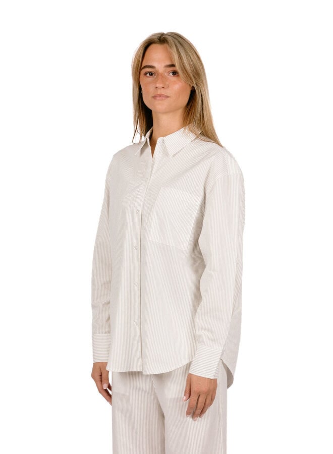 Stripe Oversized Shirts Off White / Treehouse