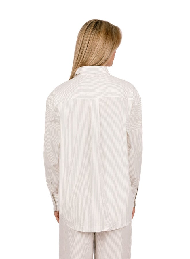 Stripe Oversized Shirts Off White / Treehouse