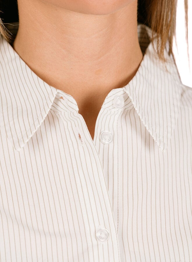 Stripe Oversized Shirts Off White / Treehouse