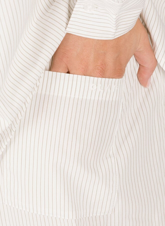 Olaf Stripe Drapey Pants Off White / Treehouse