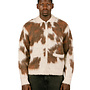 Cow Pattern Zip Sweater Cow Multi
