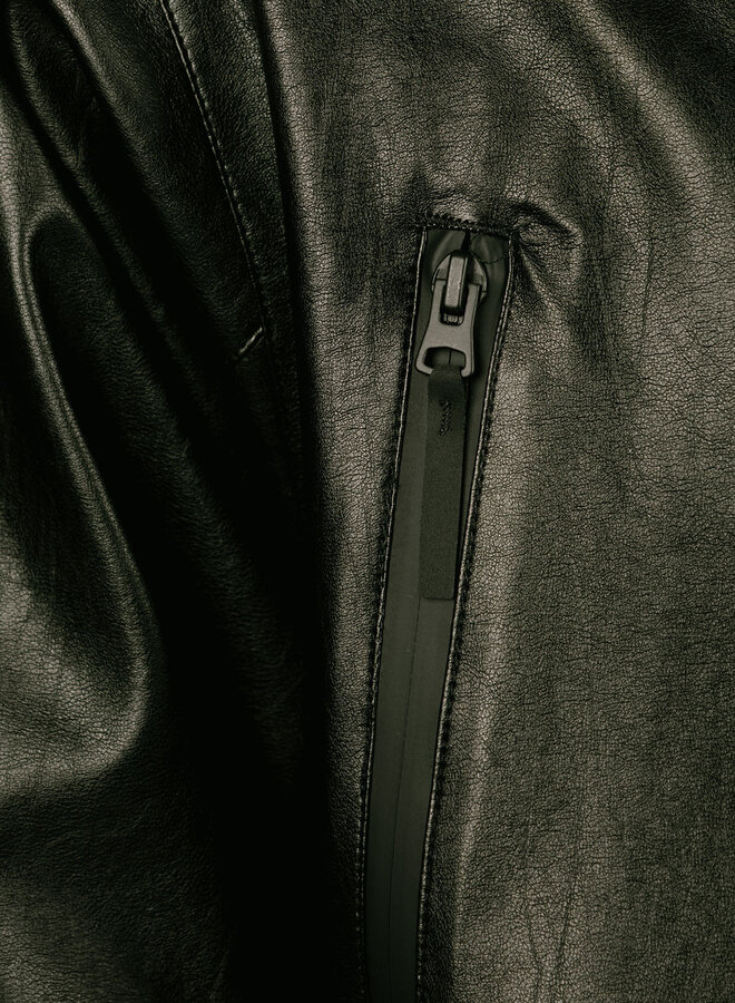 Obsidian PU Jacket Black