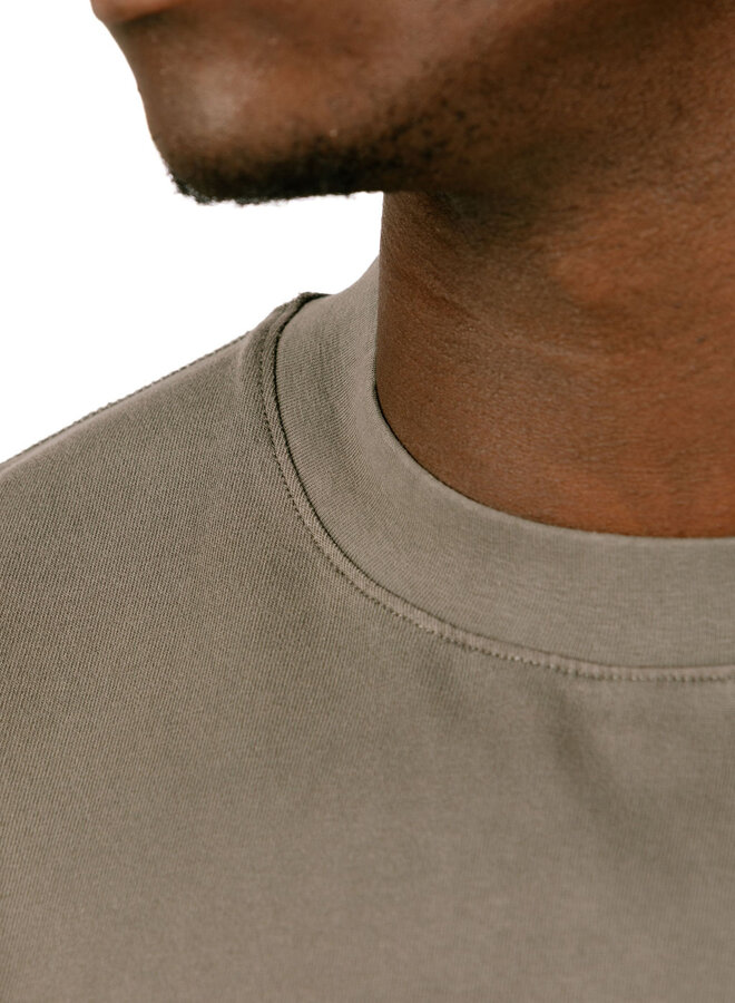 Echo Mod Embroidered Tee Granite Grey