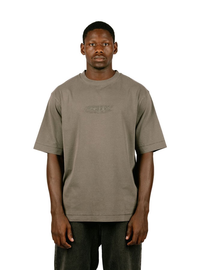 Echo Mod Embroidered Tee Granite Grey