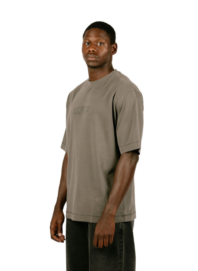Echo Mod Embroidered Tee Granite Grey