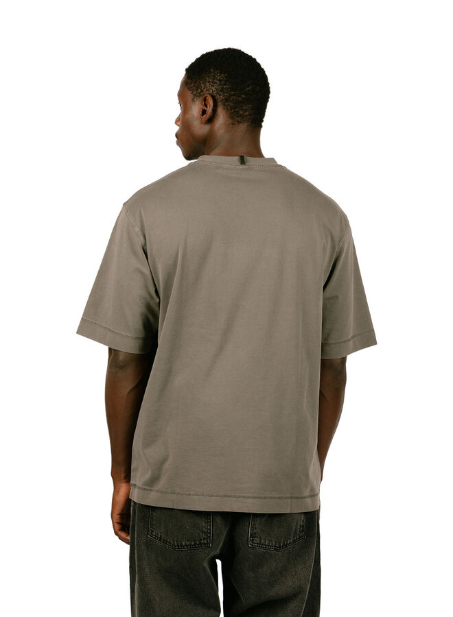 Echo Mod Embroidered Tee Granite Grey
