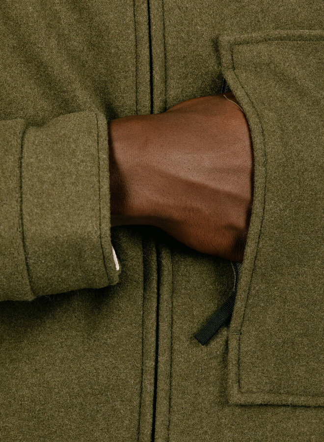 Off-Slope Solid Overshirt Deep Olive