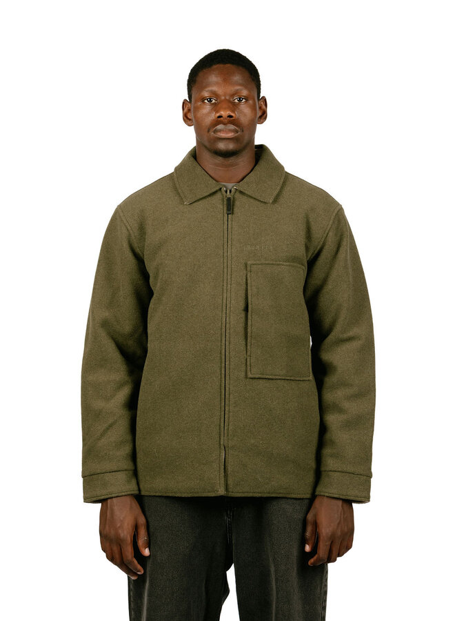 Off-Slope Solid Overshirt Deep Olive