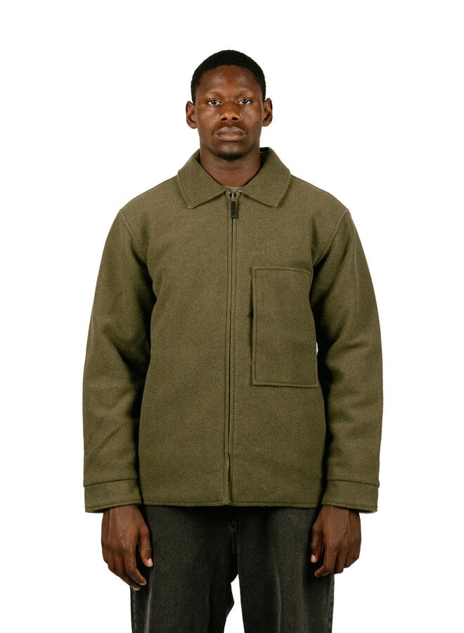 Off-Slope Solid Overshirt Deep Olive