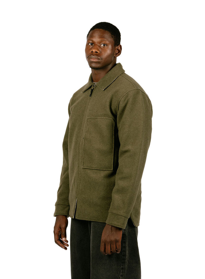 Off-Slope Solid Overshirt Deep Olive
