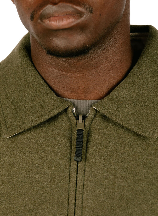 Off-Slope Solid Overshirt Deep Olive