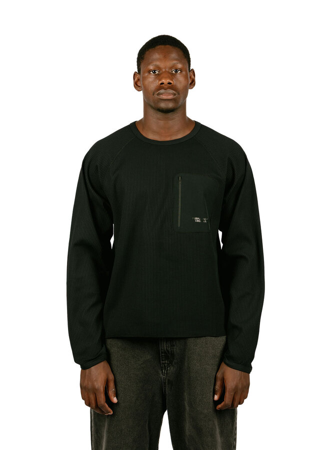 Waffle LS Top Black