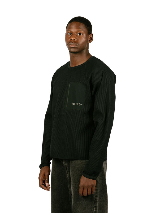 Waffle LS Top Black