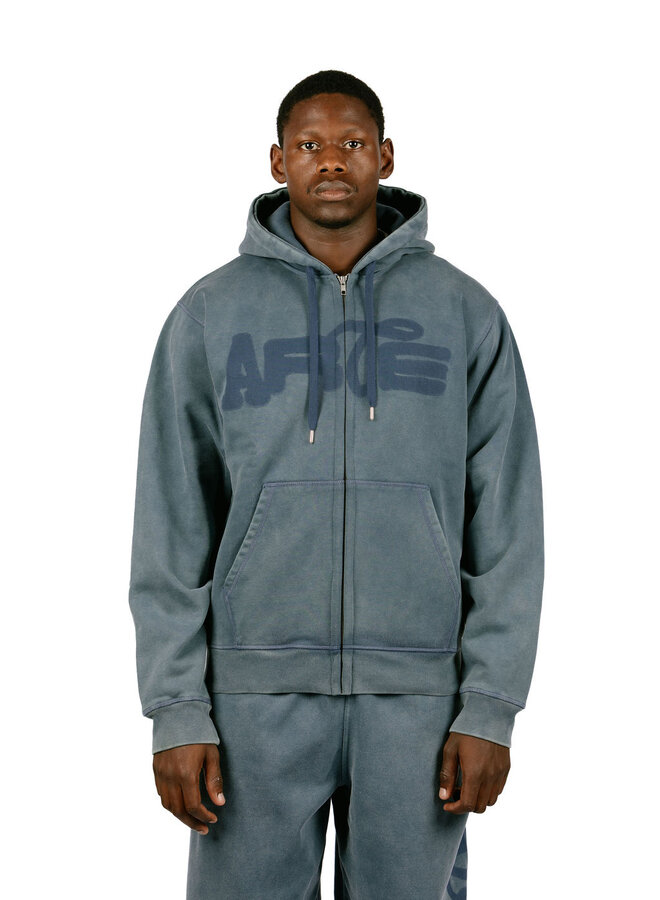 Stencil Sunfade Zip Hoodie Navy
