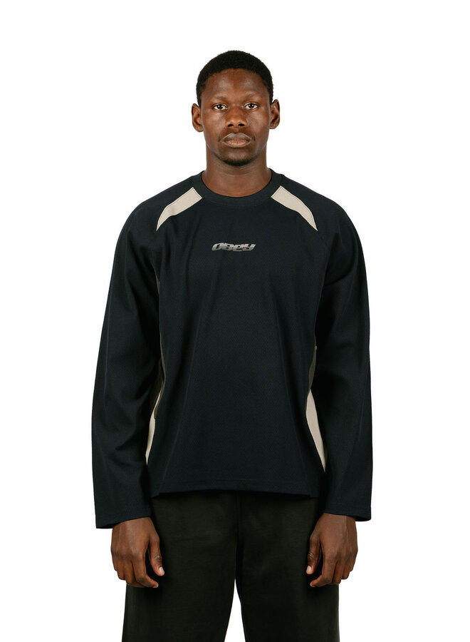 Delta Knit LS Black Multi