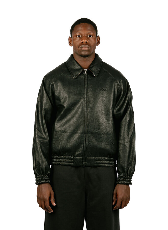 Reversible Leather Uniform Jacket Black