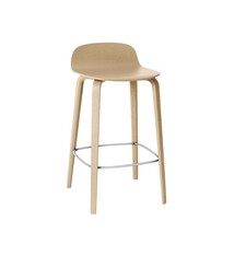 Muuto Visu Bar Stool / Wood Base (h75 cm) - Oak/Oak