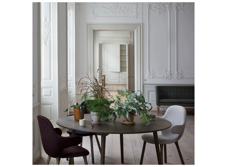 Inbetween tafel 120 Ø gerookte eik